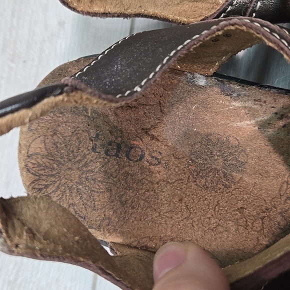 Taos Women Brown Leather Sandals with Lace-Up Design Shoes Sz 9 - Picture 4 of 13